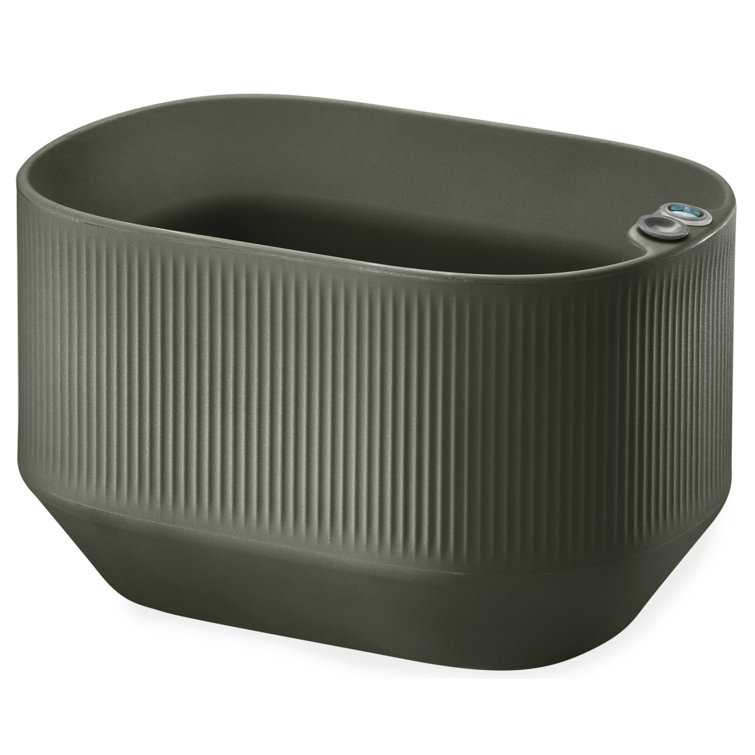 Olive Green Rectangular Resin Indoor/Outdoor Planter Box