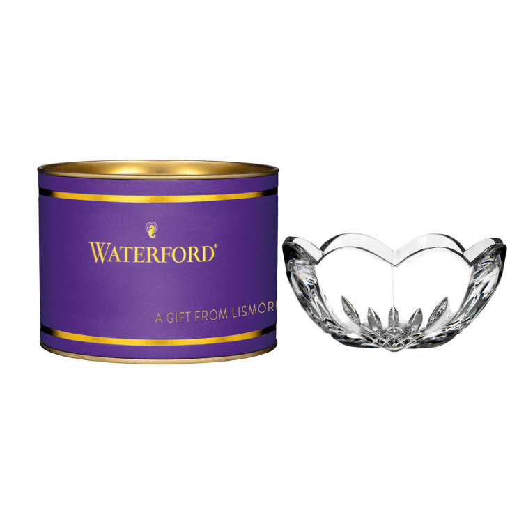 Elegant Lismore 4'' Abstract Heart Bowl with Gold Accents