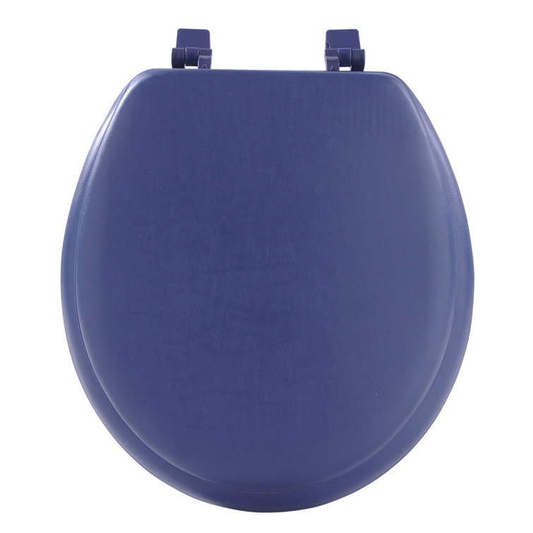 Fantasia Navy Blue Soft Vinyl Round Toilet Seat