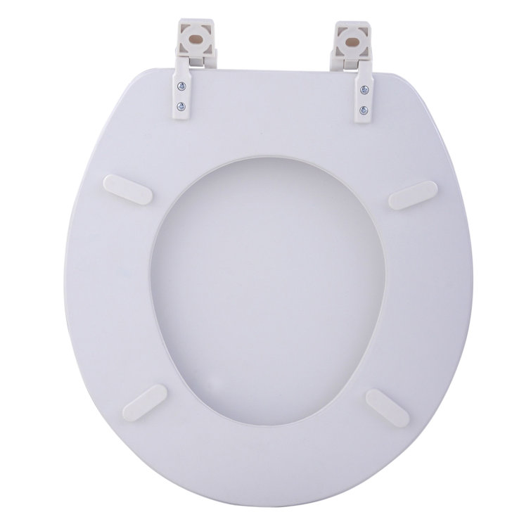Fantasia White Vinyl Foam-Cushioned Standard Toilet Seat
