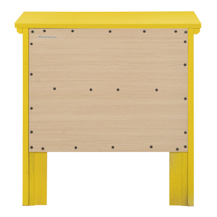 Primo 2-Drawer Yellow Particle Board Nightstand - 24"x16"