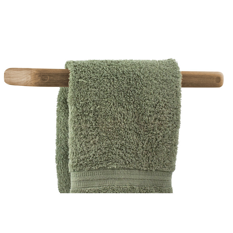 23'' Brown Teak Wall Mounted Towel Bar
