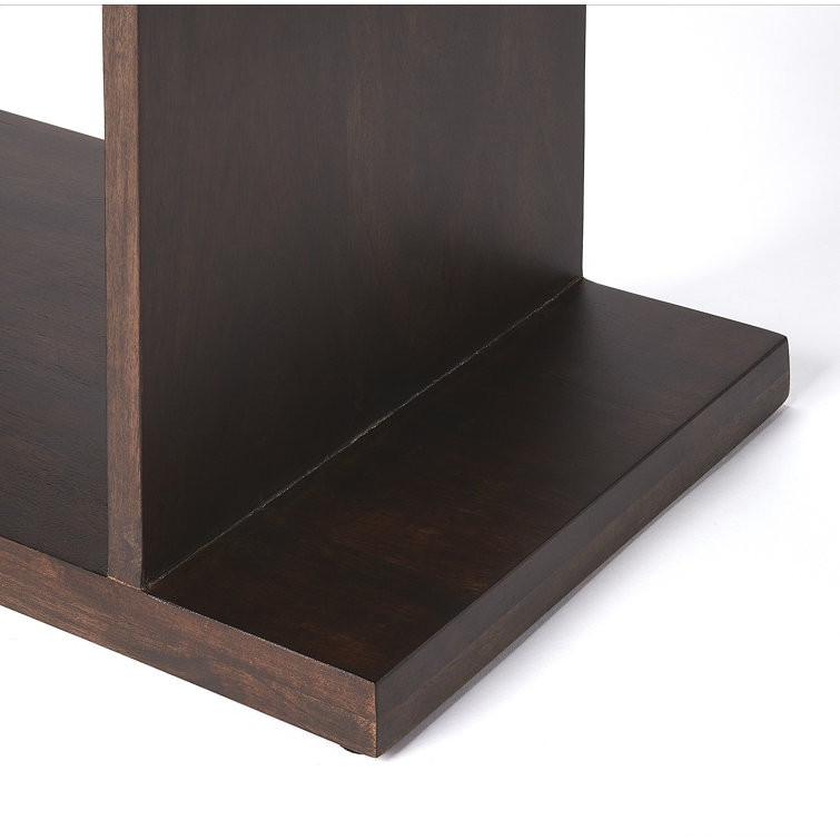 Stockholm Dark Brown Mango Wood Cubical Etagere Bookshelf