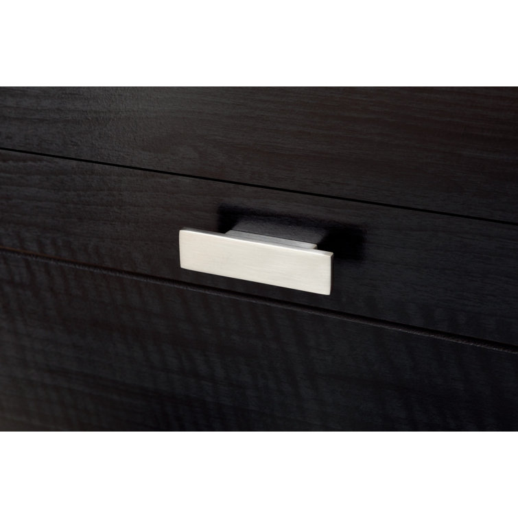 Black Onyx 2-Drawer Nightstand with Open Shelf