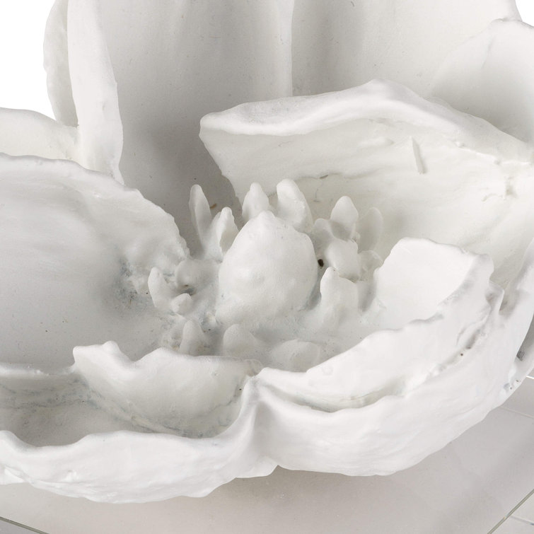 White 3D Magnolia Flower Accent Object