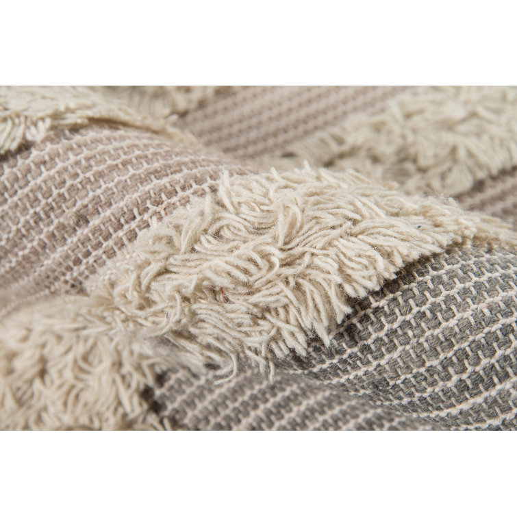 Desert Inspiration Hand-Woven Wool Area Rug in Beige, 24" x 36"