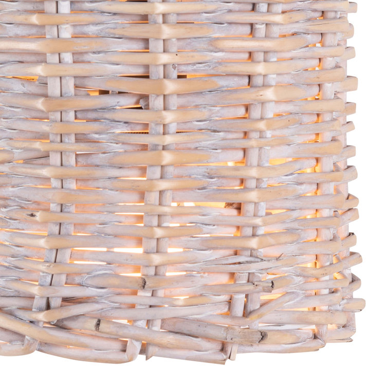 Nantucket Elegance 13.75" Oil Rubbed Bronze Rattan Wall Sconce