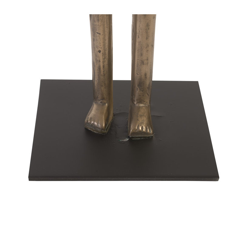 Tall Polished Bronze Contemporary Metal Statue