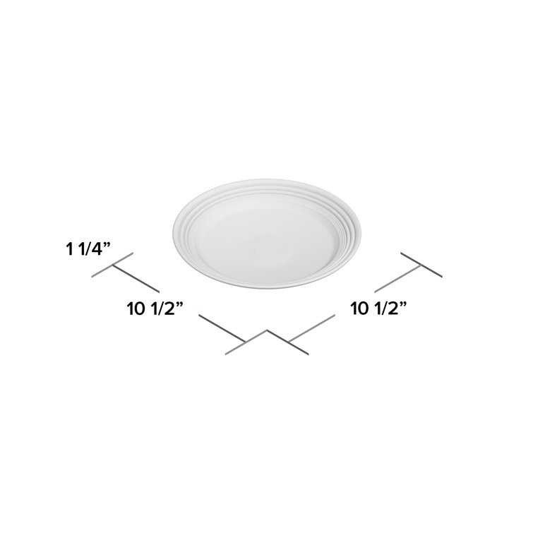 Scarlet Glazed Ceramic 10.5" Dinner Plate