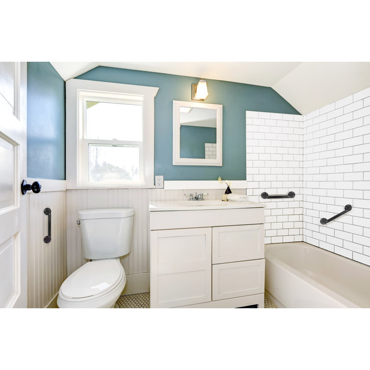 12" Black Stainless Steel Bathroom Safety Grab Bar