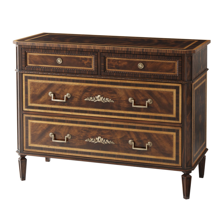 Brown Mahogany 36" Traditional Chest of Drawers