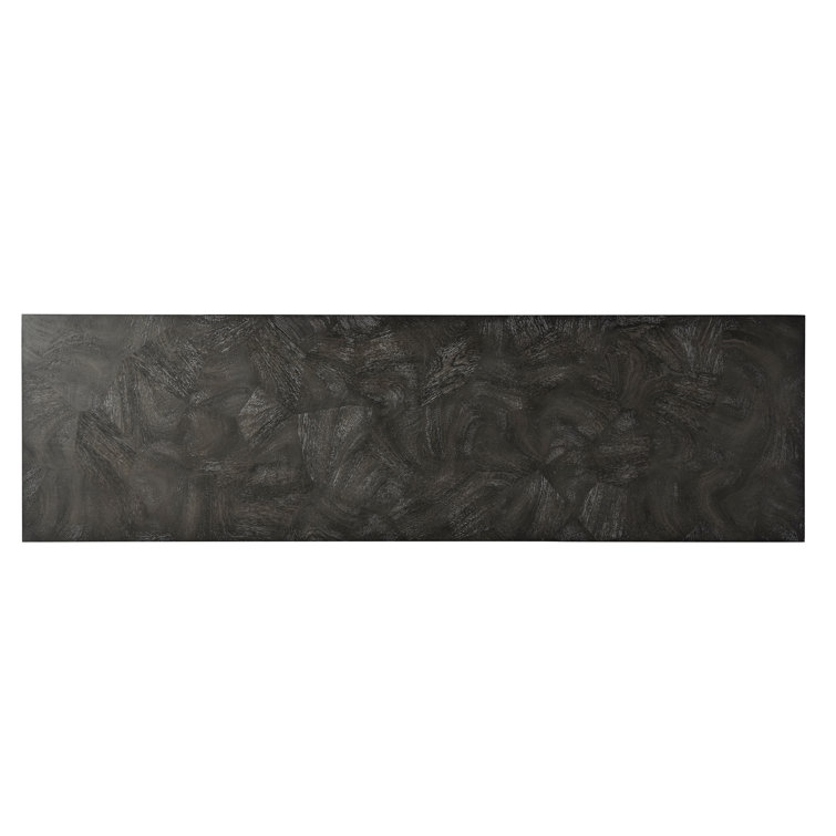 Jayson Black Rectangular Wood Console Table with Storage
