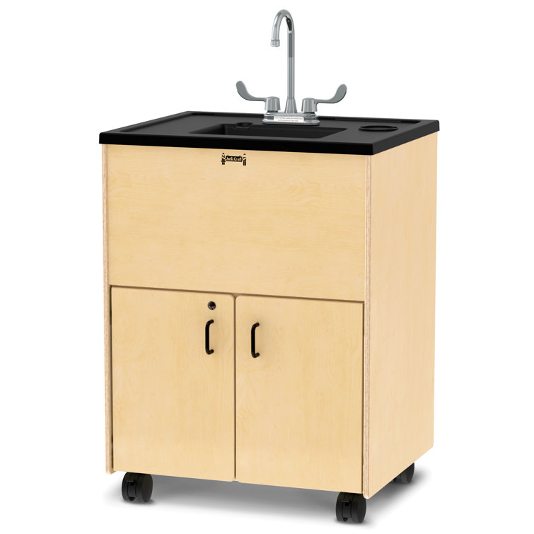 Portable Plastic Sink with Heater for Handwashing, 38" Counter