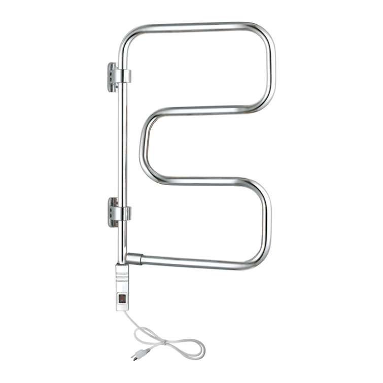 Polished Chrome Wall Mounted 4-Bar Towel Warmer