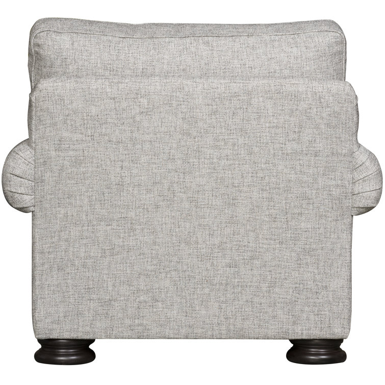 Luxurious Gray Polyester Traditional Club Chair with Nailhead Trim