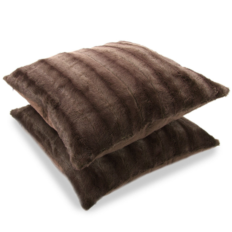 Faux Fur Throw Pillow (Set of 2)