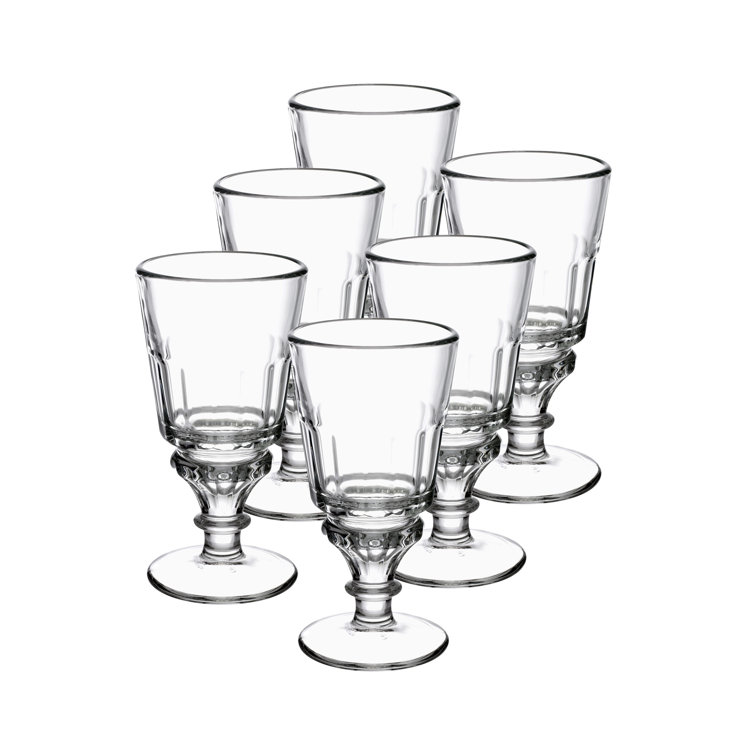 Clear Ribbed Glass 10.5oz Cocktail Goblet Set of 6