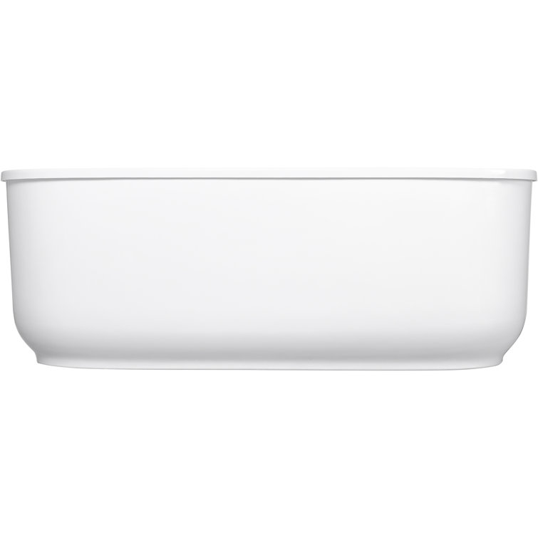 Spectacle 66" White Acrylic Oval Freestanding Bathtub