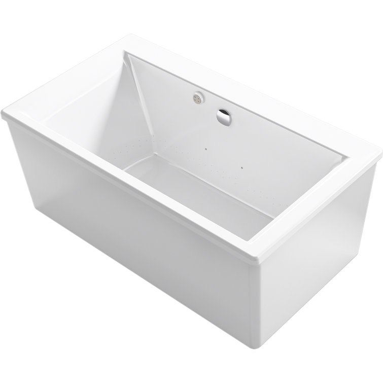 Stargaze 60'' White Acrylic Freestanding Heated Bubble Massage Air Bath