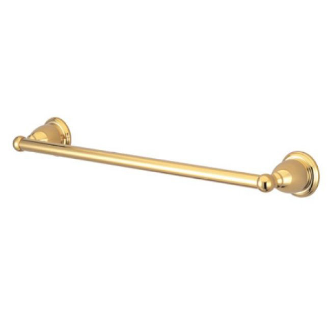 Heritage 24-Inch Polished Brass Wall Mounted Towel Bar