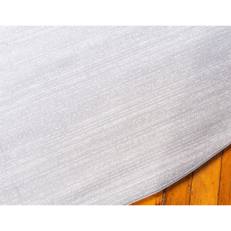 Elegant Gray 4' x 6' Rectangular Easy-Care Synthetic Area Rug