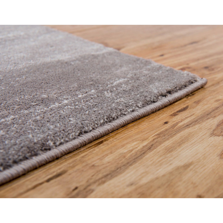 Elegant Gray 4' x 6' Rectangular Easy-Care Synthetic Area Rug