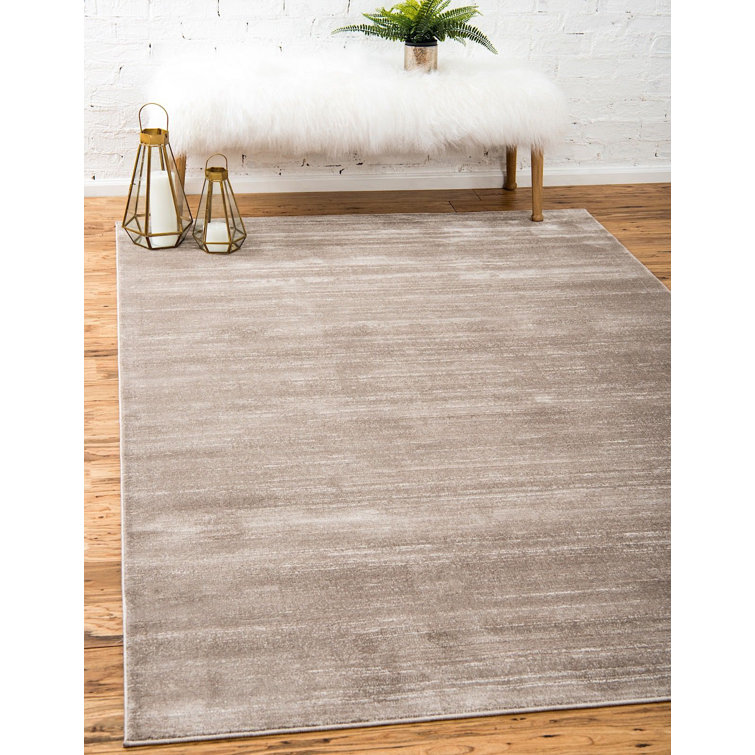 Reversible Easy-Care Brown Synthetic 4' x 6' Area Rug