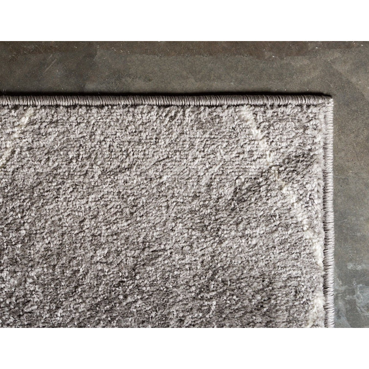 Light Gray 9' x 12' Synthetic Trellis Area Rug