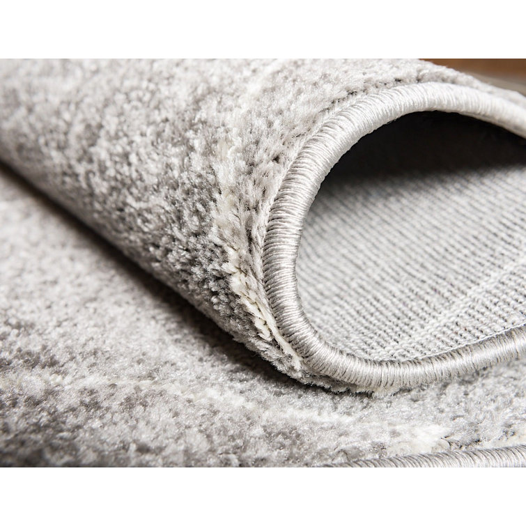 Light Gray 9' x 12' Synthetic Trellis Area Rug