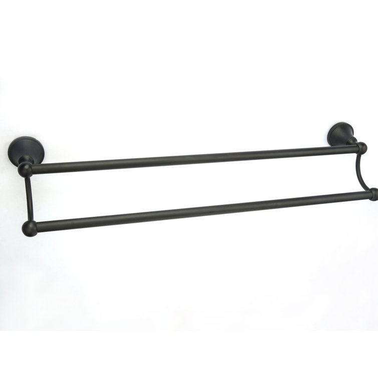 Brushed Nickel Double Wall Mounted Towel Bar