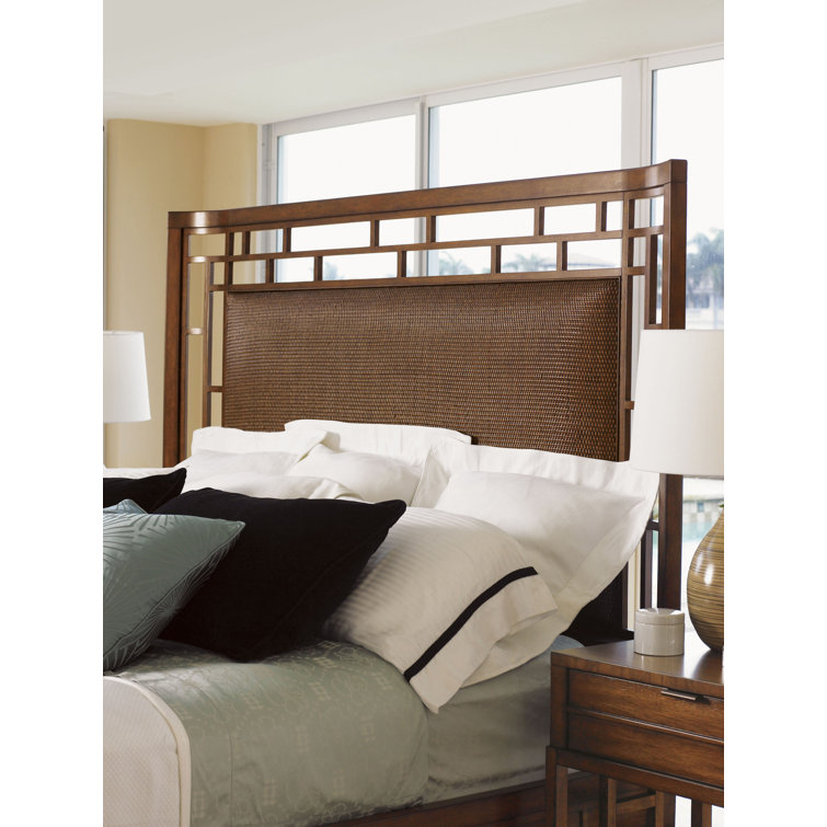 Transitional King-Sized Upholstered Wood Frame Bed in Brown