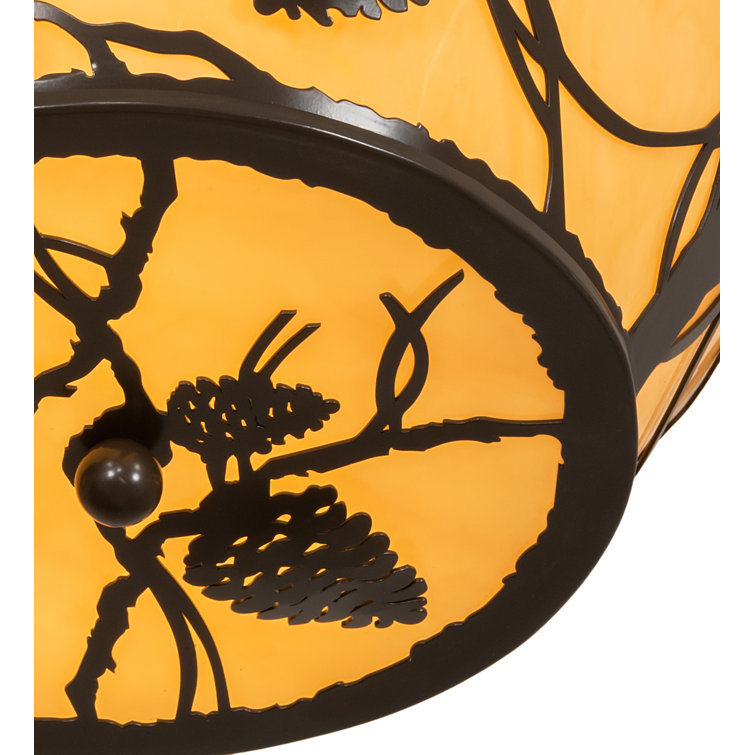 Bronze Globe 2-Light Indoor/Outdoor Flush Mount