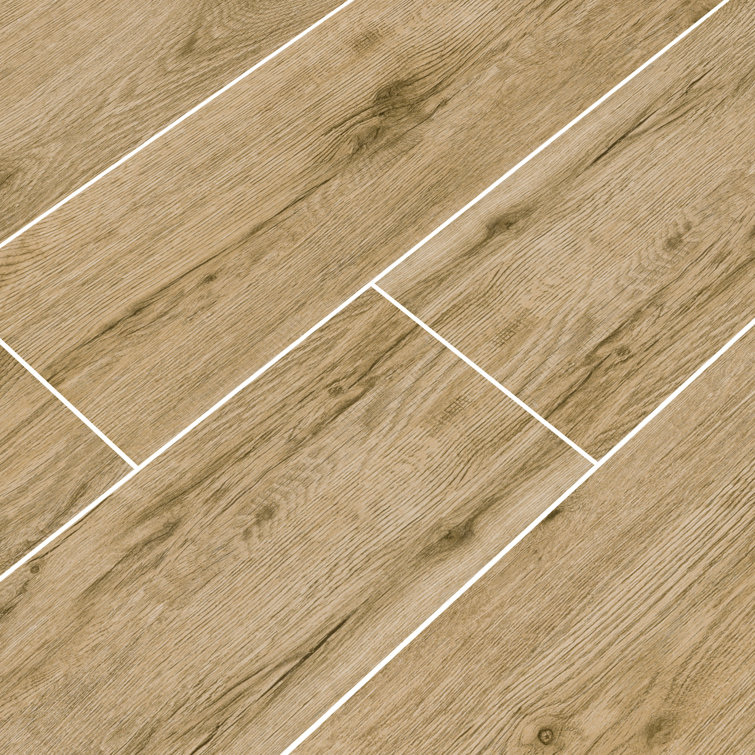 Celeste Taupe 8" x 40" Glazed Ceramic Wood Look Tile