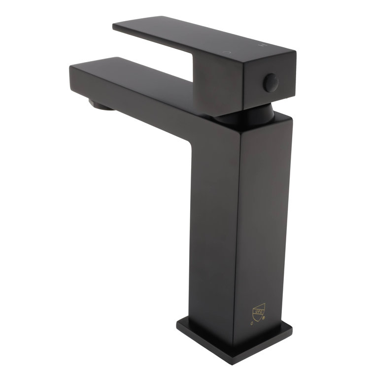 Matte Black Solid Brass Single Hole Bathroom Faucet