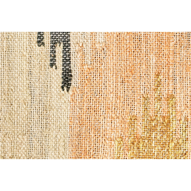 Miska Modern Bohemian Blue Geometric Wool Area Rug 2'x3'