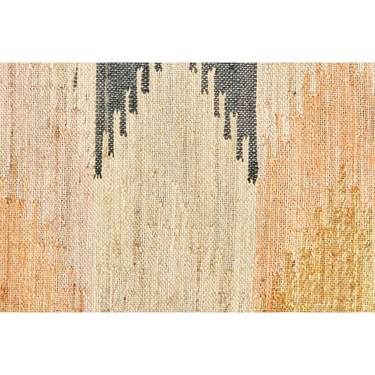 Miska Modern Bohemian Blue Geometric Wool Area Rug 2'x3'