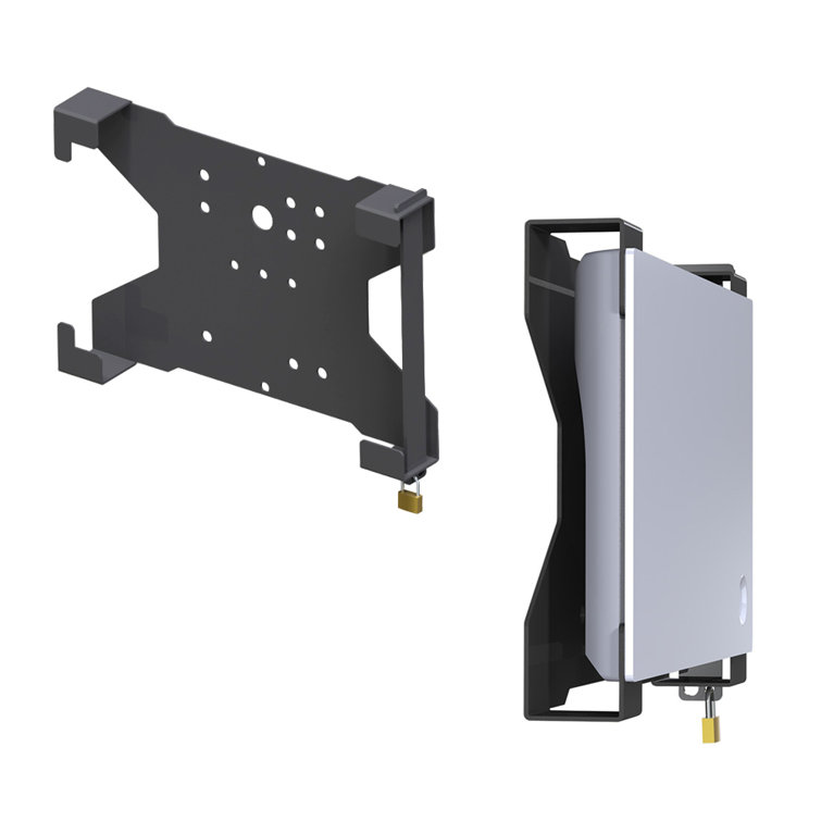 Black Steel Rust Resistant Video Conferencing Codec Bracket