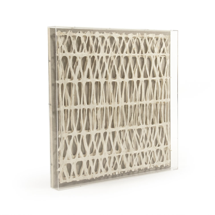 Neutral Abstract Paper Art with Acrylic Frame