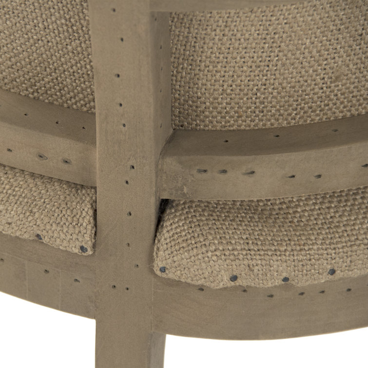 Zentique Liberte English Khaki Red Stripe Deconstructed Armchair
