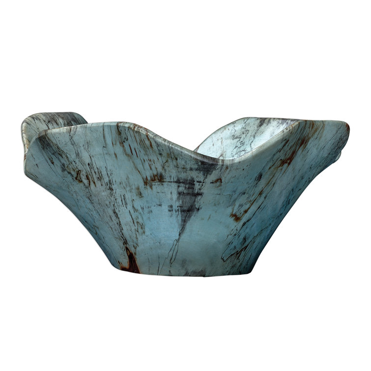 Teo Blue-Green Wood Coastal Wall Art Set