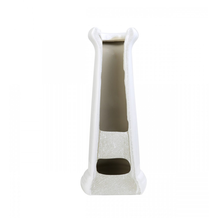 White Ceramic Traditional Pedestal Bathroom Console Sink
