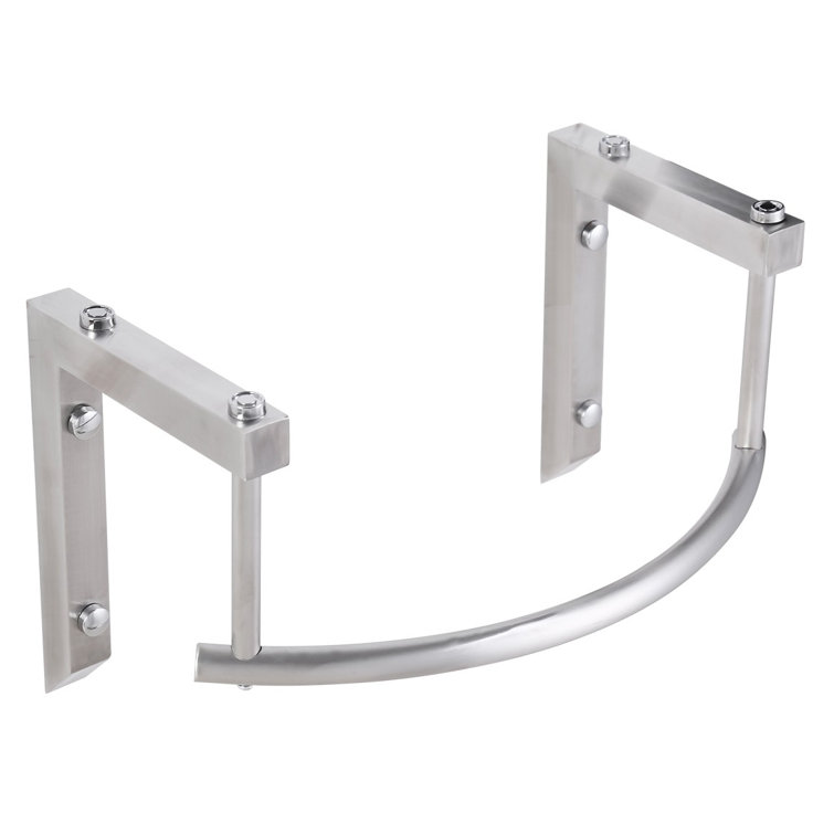 White Ceramic Wall-Mount Bathroom Sink with Chrome Faucet