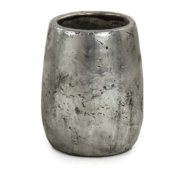 Elegant Distressed Ceramic Novelty Vase - 7.5" H