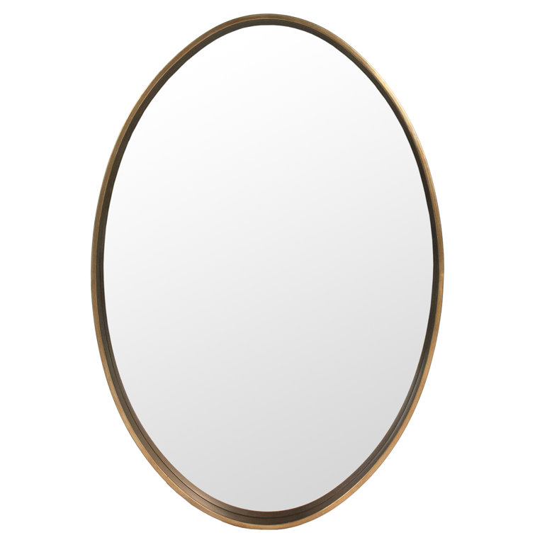 Sylvie Antique Bronze Oval Wall Mirror