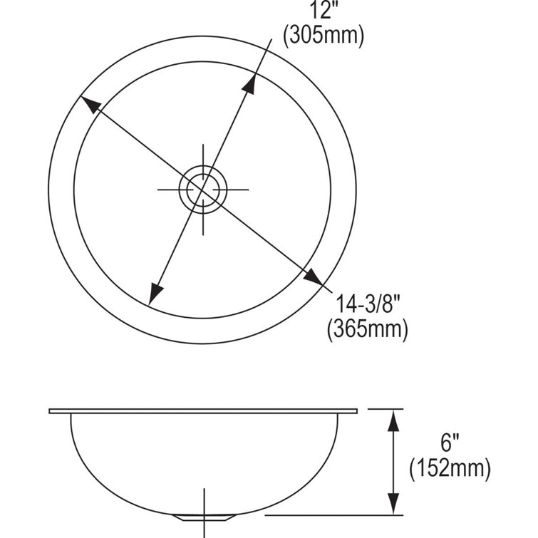 Asana 14" Lustrous Satin Stainless Steel Undermount Bathroom Sink