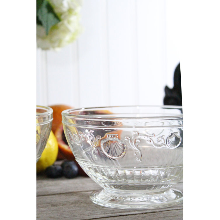 Versailles Clear Glass 21 oz. Microwave and Dishwasher Safe Bowls