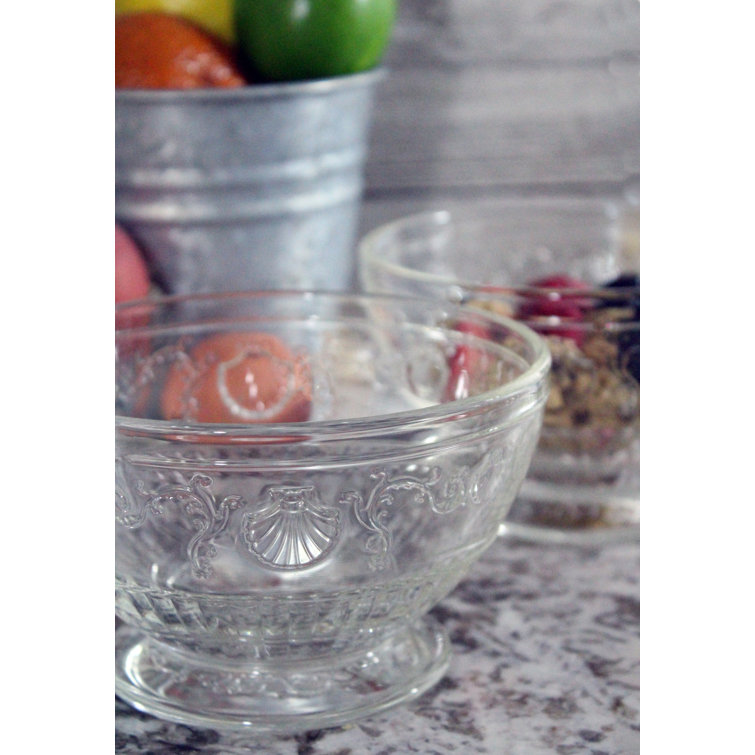 Versailles Clear Glass 21 oz. Microwave and Dishwasher Safe Bowls