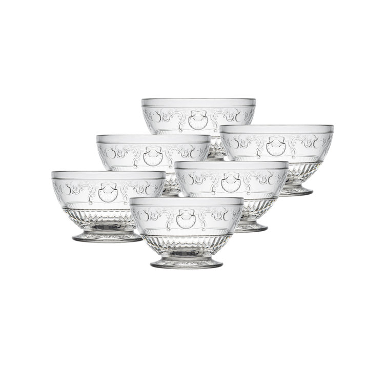 Versailles Clear Glass 21 oz. Microwave and Dishwasher Safe Bowls
