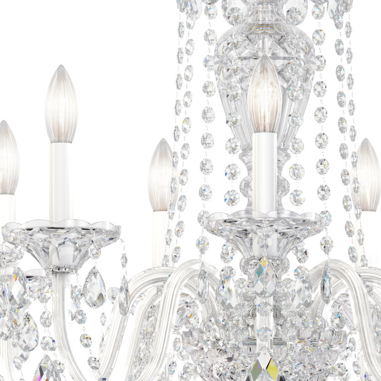 Heritage Clear Crystal 9-Light Polished Silver Chandelier