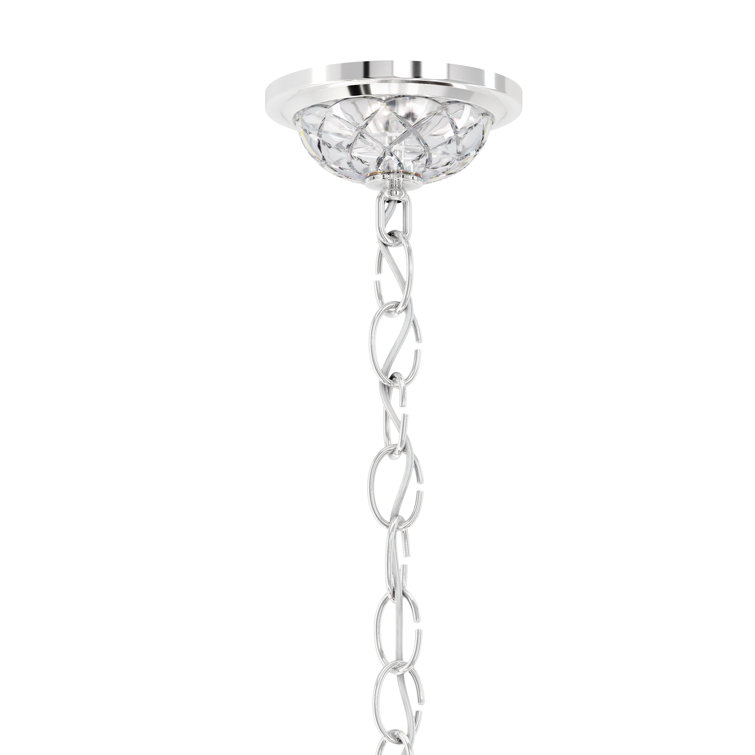 Heritage Clear Crystal 9-Light Polished Silver Chandelier